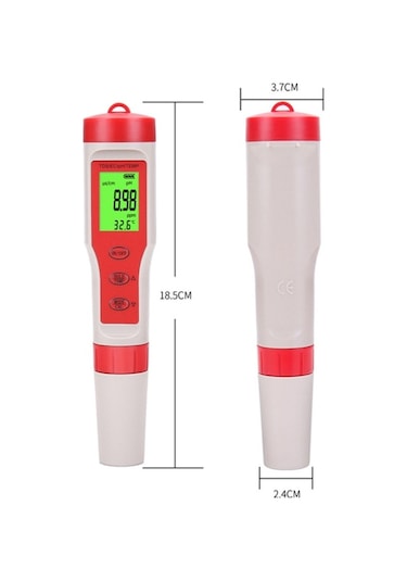 Butu 4'ü 1 Arada Taşınabilir Ph/tds/ec/temp Test Kalemi Çok Fonksiyonlu Su Kalitesi Test Cihazı