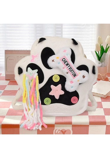 Suntek Kedi Peluş Sırt Çantası Çok Yönlü Günlük Sevimli Siyah