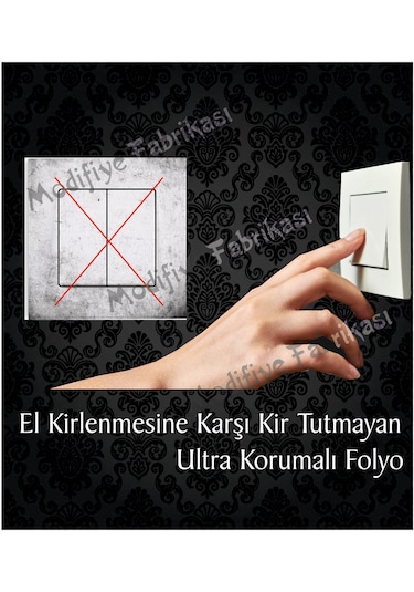 Dekoratif Priz Kaplama Folyosu - Uv Baskılı - Tüm Anahtarlar Çok Renkli