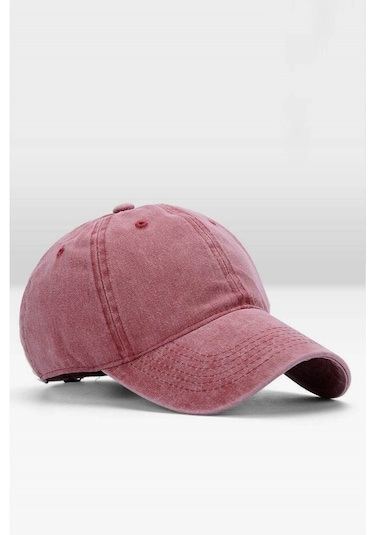 Külah Erkek Eskitme Şapka Yazlık Outdoor Kep Kasket-Bordo-Bordo-Standart
