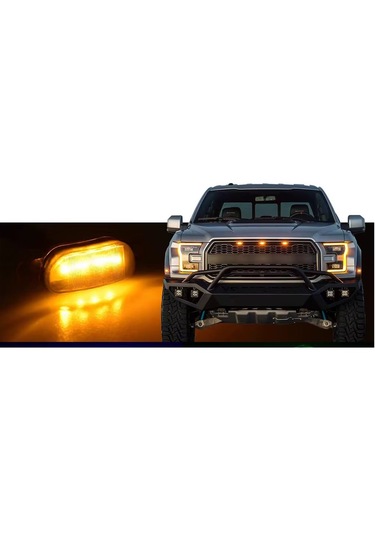Schulzz Ford Usa F150 Raptor Ön Panjur Izgara Amber Renk Led 3 Lü