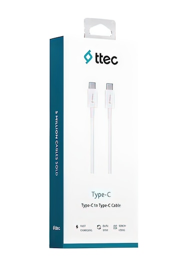 TTec Type-C To Type-C Yeni Nesil Şarj Kablosu 1.2 M
