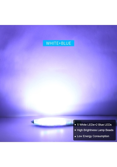 Yunboo Usb Beslemeli Yaprak Şekilli Akvaryum Led Lambası - Beyaz Ve Mavi Işık, Su Bitkileri İçin, 6mm Cam Uyumlu Mor