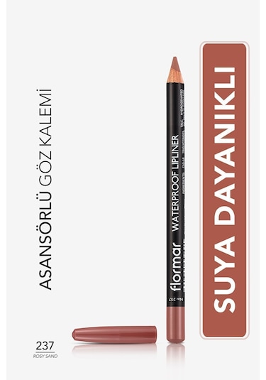 Flormar Waterproof Lipliner - Suya Dayanıklı Dudak Kalemi No:237 Rosy Sand 1.14 g 8690604567508