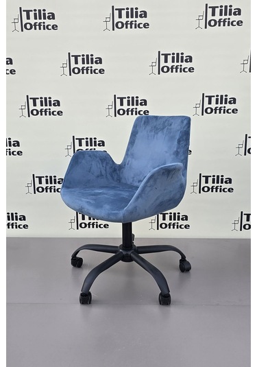 Maki Çalışma Ve Çocuk Koltuğu Siyah Yonca Ayak Mavi