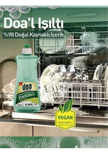 Doa Bulaşık Makinası Temizleyici 250 Ml Vegan X 3 Adet