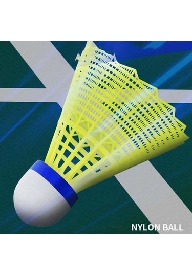 Vkemall 12'li Dayanıklı Nilon Badminton Topu Seti - Egzersiz, Antrenman Ve Eğlence İçin Sarı Plastik Shuttlecocklar