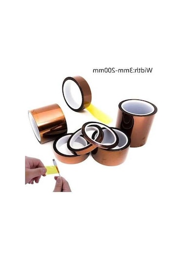 Pazly 1 Adet Genişlik 3-200mm Isı Bga Isı Yalıtımı Poliimid Yüksek Sıcaklık Yapışkan Bant 3d Baskı Korumak 100mm 100mm