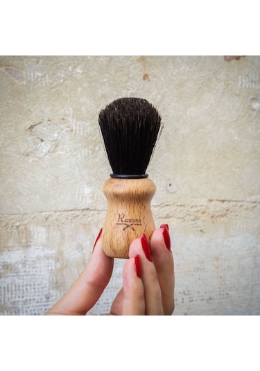 Razora Kayın Ağacından Sapıyla At Kılı Tıraş Fırçası