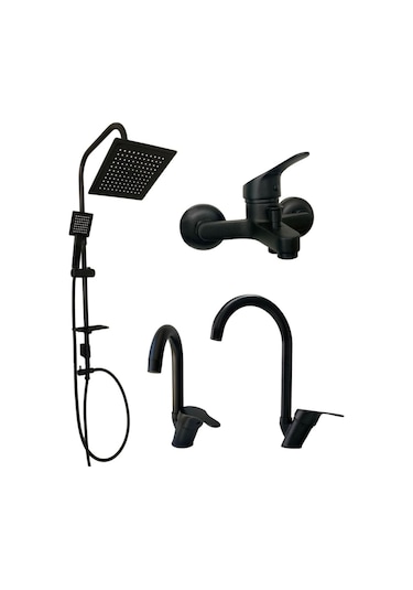 Armour Armatür Batarya Seti 4lü Siyah