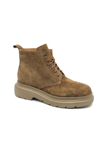 Lufian Marvın Erkek Süet Deri Casual Bot Camel
