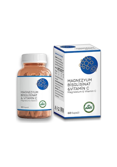 Anti Magnezyum Bisglisinat & Vitamin C 2 x 60 Kapsül