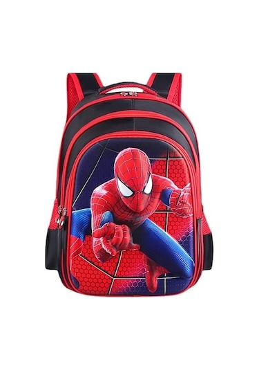 Örümcek Adam Kaptan Amerika Karikatür Çocuk Okul Çantası Ilköğretim Okulu 1-4 Sınıf Omuz Sırt Çantası Hphy0n Mavi - Kırmızı