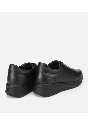 Hotiç Kadın Deri Siyah Lastik Detaylı Dolgu Topuklu Günlük Loafer 01ayh314480a100 01ayh314480a100 Siyah