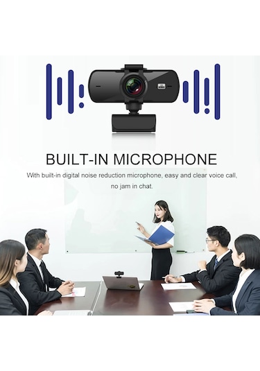 Yaleker 2k Hd Usb Webcam İle Mikrofon: 107 Geniş Açı, Plug & Play,网课/canlı Yayın/ıletişim İçin Siyah Kamera