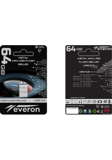 Everon 64gb Metal Usb Mini Flash Bellek
