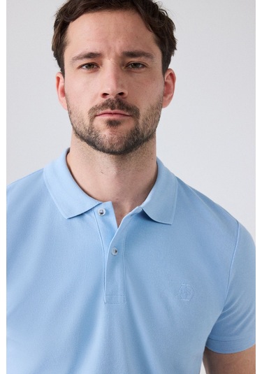 Ds Damat Regular Fit Açık Mavi Pike Dokulu %100 Pamuk Kıvrılmaz Polo Yaka Nakışlı T-shirt 4HC14ORT51000 Açık Mavi Ds Damat Regular Fit Açık Mavi Pike Dokulu %100 Pamuk Kıvrılmaz Polo Yaka Nakışlı T-shirt 4HC14ORT51000 Açık Mavi