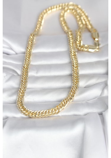 14k Gold Renk Kalın Zincir 60 Cm Kadın Kolye Cm Renkli