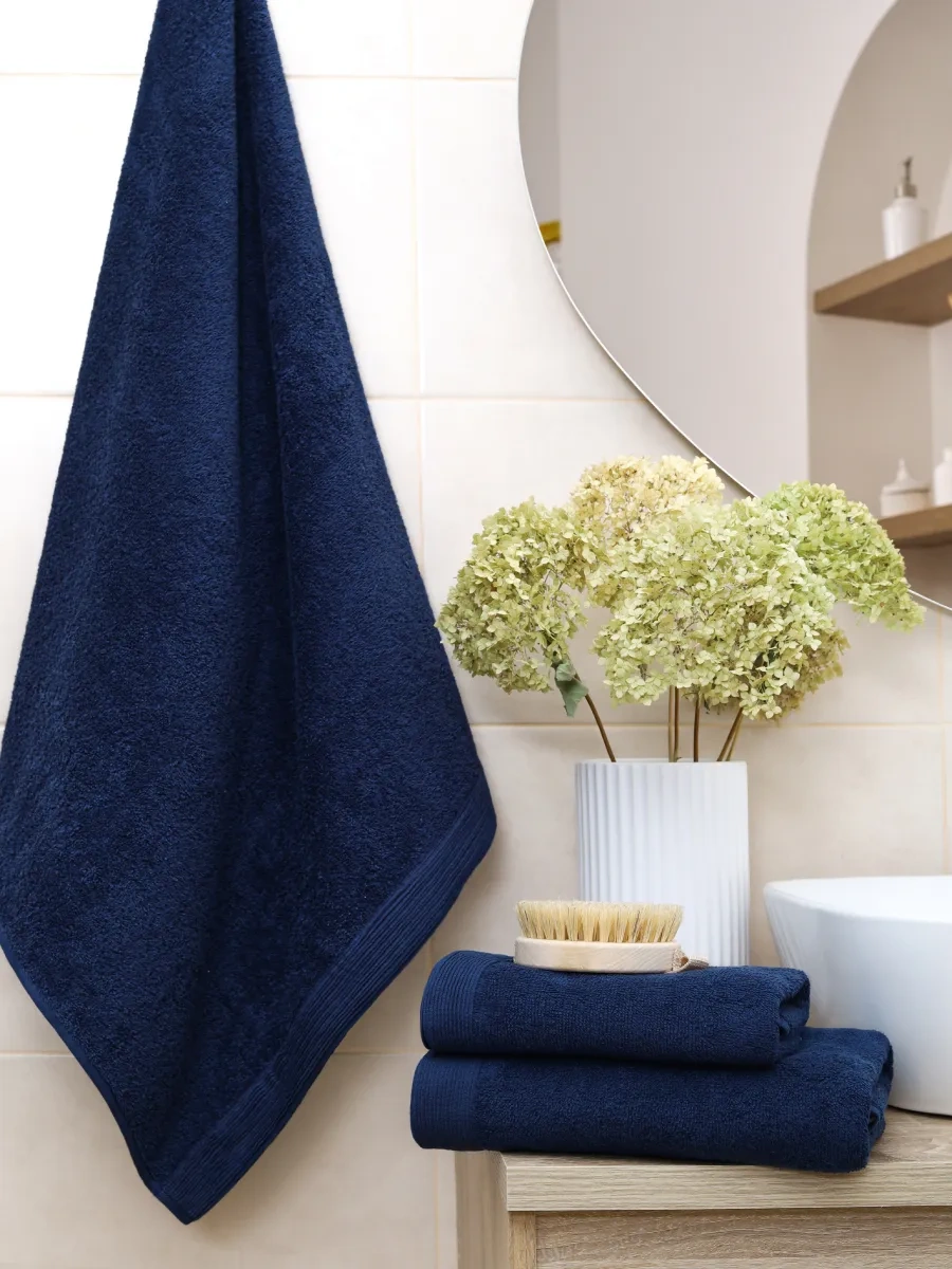 Vasilisa Havlu Banyo Havlusu 3 Parçalı Set 368791125 Mavi