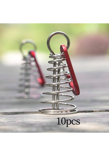 Suntek 10 Parça Güverte Ankraj Mandalları Paslanmaz Kırmızı Kırmızı