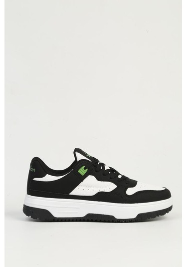 Benetton Bnı-11509 Unisex Sneaker Ayakkabı Beyaz Siyah 36-40 Beyaz - Siyah