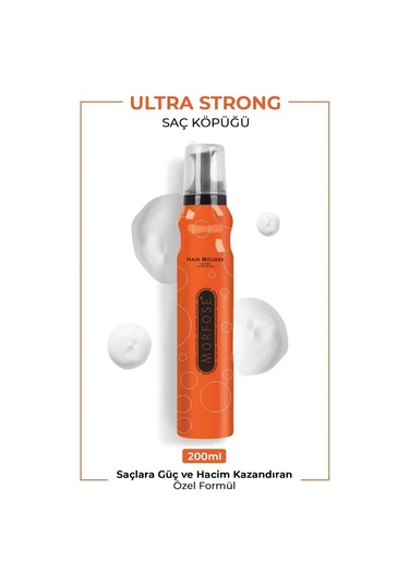 Ultra Strong Saç Köpük 200 Ml - Ultra Güçlü Tutuş - Mrfs