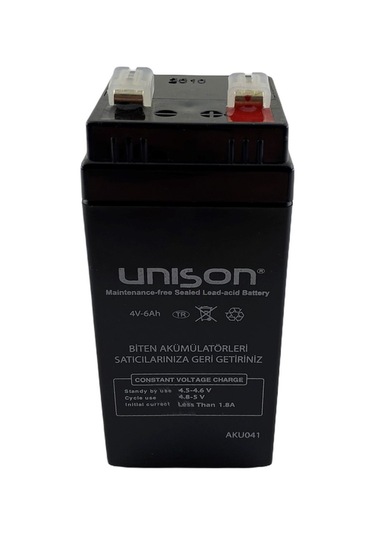 4V 6 Amper Kare Kuru Bakımsız Akü