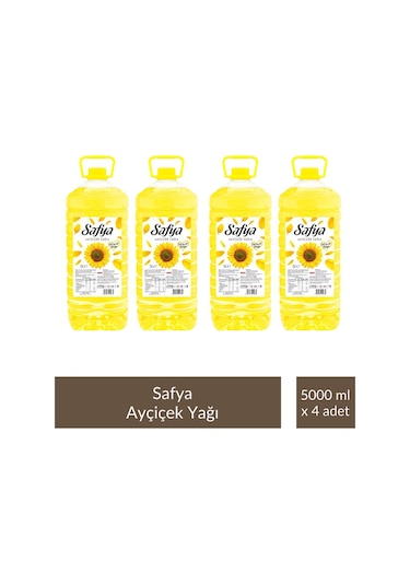 Safya Ayçiçek Yağı 5 Litre X 4 Adet
