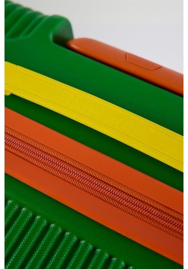 Bad Bear Logo Suitcase 23.01.80.001y Yeşil Büyük Boy Tekerlekli Abs Valiz 95 Lt. Yeşil