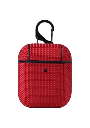 Airpods Uyumlu 1/2 İçin Kancalı İş Bezi Kulaklık Koruyucu Kılıf Kırmızı