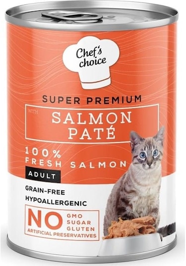 Chef's Choice Tahılsız Somonlu Ezme Kedi Konservesi 400 G