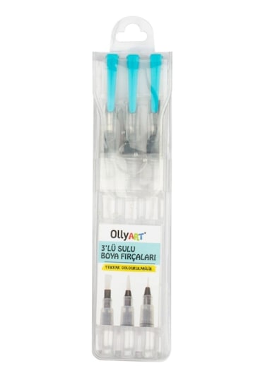 Ollyart 3'lü Doldurulabilir Sulu Boya Fırçaları