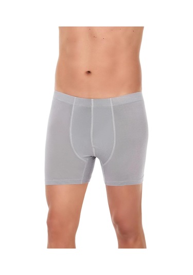Yıldız Erkek Bambu Likralı Boxer 320/324 - 3 Adet Gri