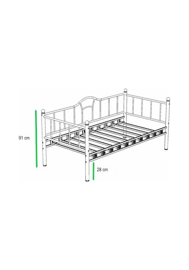 Argimo Kamelya Pembe Sedir Metal Karyola 90x190