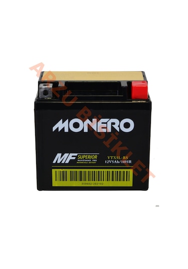 Monero Akü 12v 5ah Motosiklet Aküsü [113*68*105]