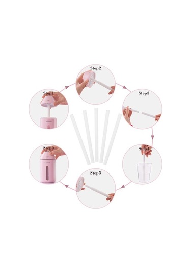 Trendooze Yedek Usb Taşınabilir Pamuk Paket Nemlendirici Mini Hava Filtre Çubukları Çubuklar Bardak 10 İc