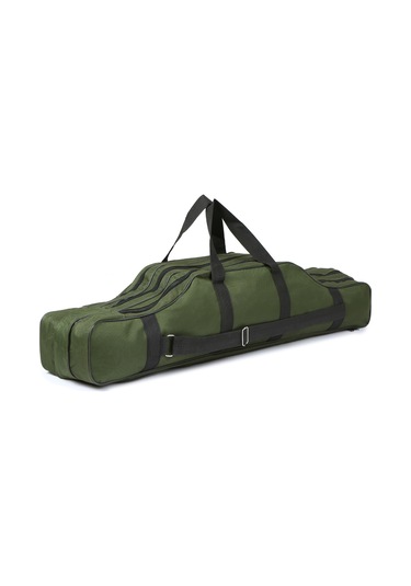 Lixada 3 Katmanlar Balıkçılık Kutup Çanta Taşınabilir Yeşil Ordu