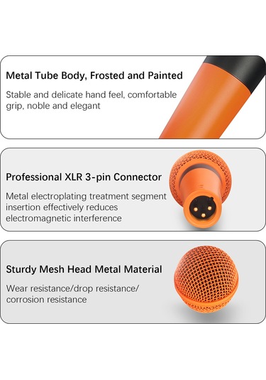 Leezsing "profesyonel Dinamik Mikrofon Ad-58 - Yüksek Hassasiyetli Sahne, Stüdyo Ve Canlı Yayınlar İçin"