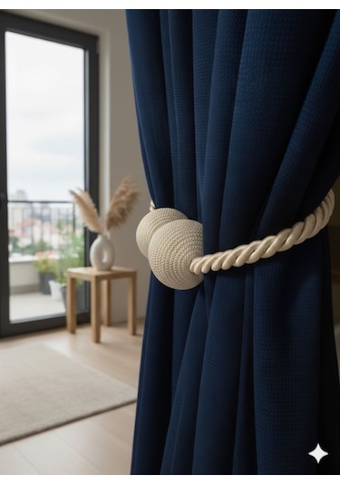 Mıknatıslı Perde Bağlama Aparat Aksesuarı Braçol Krem