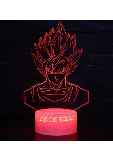 3d Optik İllüzyon Lambası Led Gece Lambası, 7 Renk Dokunmatik Başucu Lambası