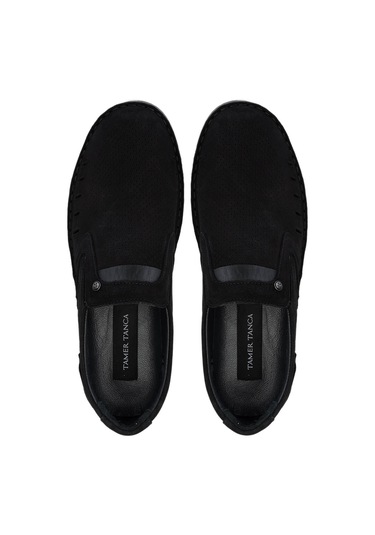 Tamer Tanca Erkek Hakiki Deri Siyah Nubuk Casual Ayakkabı 478 F4001 Erk Ayk Y25 Sıyah Nbk Siyah