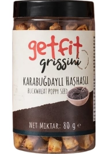 Getfit Karabuğdaylı Haşhaşlı Grissini 80 Gr