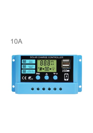 Sones 10a Solar Şarj Kontrol Cihazı 12v / 24v Lityum Kurşun-asit Akü Şarj Deşarj Pv Kontrol Cihazı