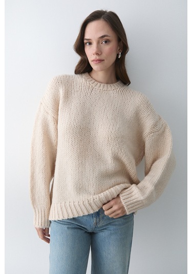 Vanilya Uzun Kollu Relax Kazak - 251091 Vanilya