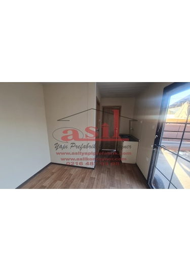 21 M² 1+1 Ahşap Desen Betopanlı, Römorklu Tiny House Konteyner