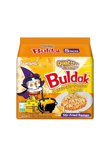 Samyang Buldak Quattro Cheese Ramen Noodle 5li Paket