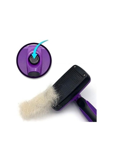 Buffer Otomatik Temizlenebilen Tuşlu Pratik Kedi Köpek Tüy Toplama Fırçası Çok Renkli