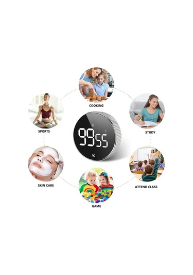 2pcs Manyetik Kronometre Led Dijital Ekran Zamanlayıcı Mutfak