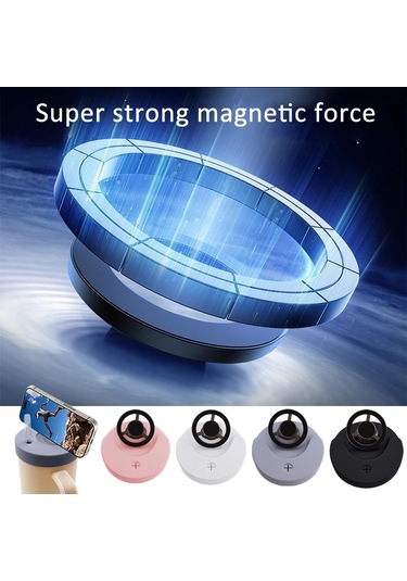 Stanley 40oz Tumbler Kupası İçin Manyetik Telefon Tutucu İle Sızdırmaz Silikon Kapak Koyu Pembe