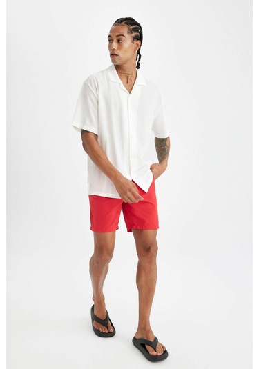 DeFacto File Astarlı Kısa Boy Deniz Şortu N0132AZ24HSRD70